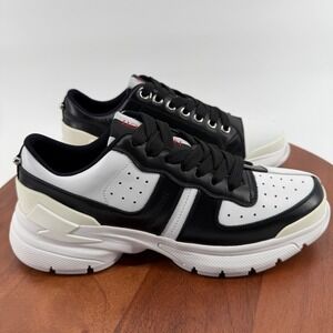 Neil Barrett Hybrid Bolt 09 Black White Leather Sneakers‎ EU 40/US 7 Italy NEW